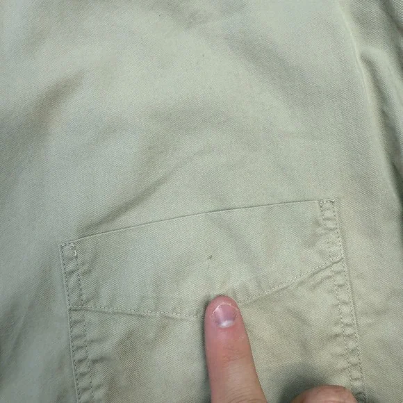 Brooks Brothers Shirt Mens 2XL Beige Khaki Twill 346 Button Down Classic Casual - Picture 4 of 8